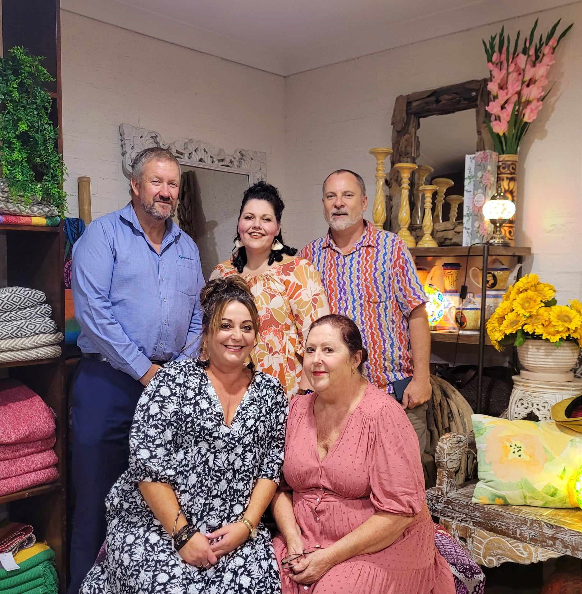 Hastings Co-op CEO Nick de Groot with Circle of Friends owner Ken Logan and staff