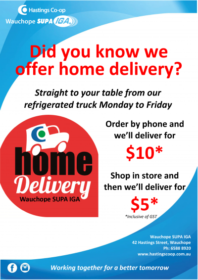 Wauchope IGA home delivery