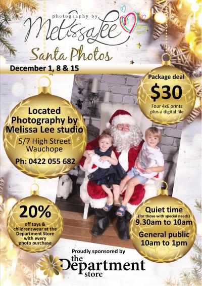Santa photo's Wauchope 2018, Melissa Lee photography