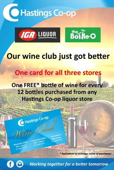 Poster explaining wine club