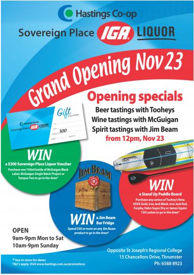 Liquor opening specials
