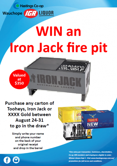 Iron Jack fire pit poster