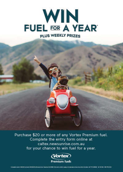 Win fuel for a year poster