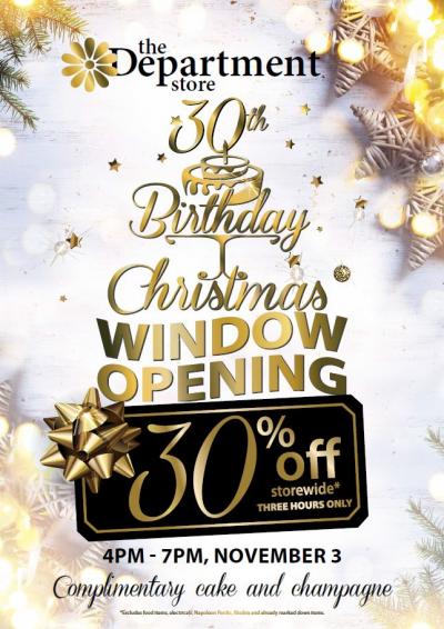 Department Store 30th birthday
