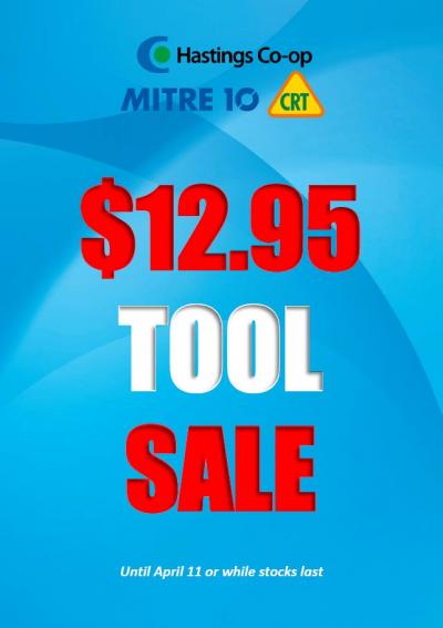 Mitre 10 tool sale poster