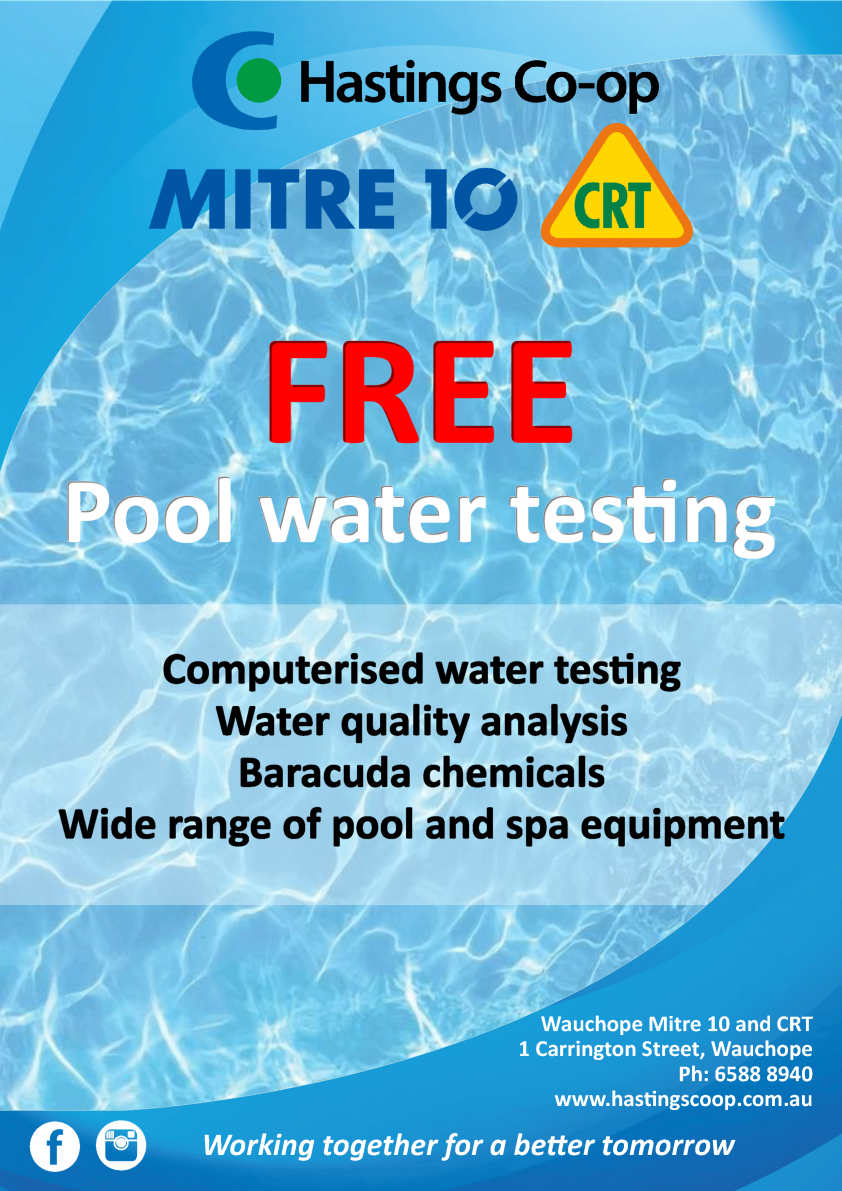 Pool testing poster